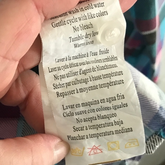 Urban Heritage Men’s Button down Plaid Blue/pink/purple skater Size XL - Picture 5 of 7